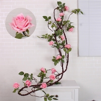 Roses artificielles en soie plastique de haute qualité, en forme de boule, imperméables, décoratives, pour mariage, aménagement paysager, plantes d'extérieur