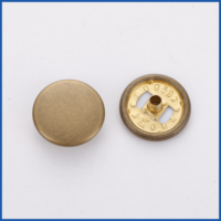 Capuchon de bouton-pression en acier inoxydable 15 mm - Partie A - Noir canon, Nickel, Antique, Or