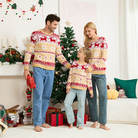 Pulls en gros pour femmes, pulls jacquard oversize, pulls de Noël d'hiver, pull de Noël moche tricoté sur mesure pour femmes