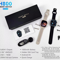 Carte SIM 4G H800 Montre connectée Android Version mondiale Caméra HD WiFi Montre connectée Caméra rétractable Montre connectée multifonctionnelle
