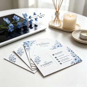 Cartes de visite personnalisées, papier cartonné laminé 300 g/m², impression offset recto-verso. Taille/couleur/logo/texte/code QR personnalisables. - Product Image 2