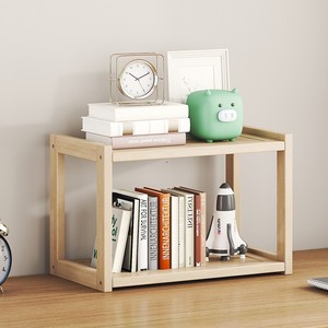 Bamboo Desktop <b>Storage</b> <b>Rack</b> 31x18x42cm Multifunctional Freestanding Organizer For Desk <b>Kitchen</b> Office Use - Product Image 4