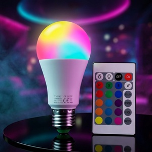 Ampoule LED Intelligente Fxpot de Haute Qualité, Prix Usine, RGBW Dimmable, IRC 80, Garantie 2 Ans, Culot E26/E27/B22, AC 85-265V, 10W - Product Image 1