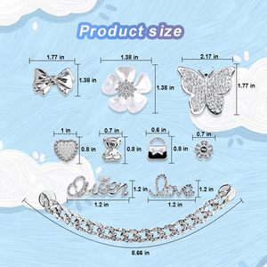 Abalorios de perlas para Bogg Bag, flores de mariposa y cadena para accesorios de Bogg Bag, dijes para bolsos de playa Simply Southern - Product Image 4
