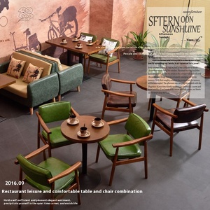 Juego de sillas de mesa de madera maciza de estilo moderno de gama alta nórdica para cafetería, restaurante, tienda de postres y bebidas, tienda de dulces, comedor informal - Product Image 2