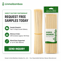Brochettes en bambou naturel de 25 cm avec pointes aiguisées, brochettes pour grillades Souvlaki pour la vente en gros aux restaurants