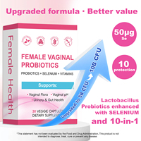 Vente en gros usine : Complément alimentaire pour la santé intestinale et le pH vaginal, Probiotiques vaginaux féminins en capsules pour femmes, 30 unités