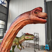 Partie de dinosaure animatronique de cou de brachiosaure mécanique simulé pour la décoration de parc à thème jurassique et l'exposition interactive