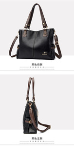 Sacs à main de créateur pour femmes, sacs fourre-tout décontractés de haute qualité avec rivets, sacs à bandoulière en cuir PU de luxe pour femmes - Product Image 4