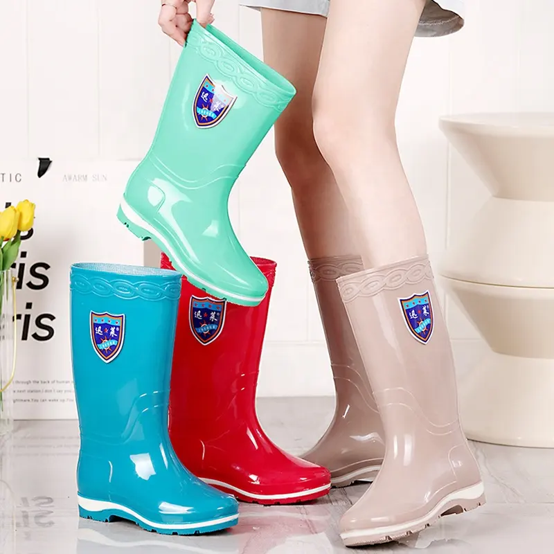 Su geçirmez rainboots moda kadınlar yağmur çizmeleri