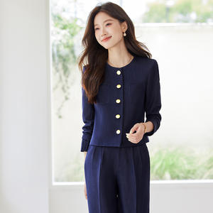 Conjunto de Traje de Dos Piezas para Mujer, Estilo Profesional, Súper Elegante, Primavera-Otoño, Abrigo Informal, Temperamento de Hermana Mayor - Product Image 2