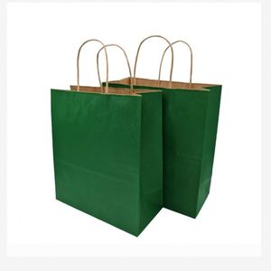 Sac en papier kraft blanc avec poignée longue, recyclable, avec impression offset - Product Image 6