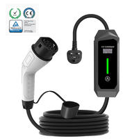 Chargeur de véhicule électrique portable du fabricant d'usine monophasé 16A 3KW Type 2 AC réglable EV charge avec prise britannique