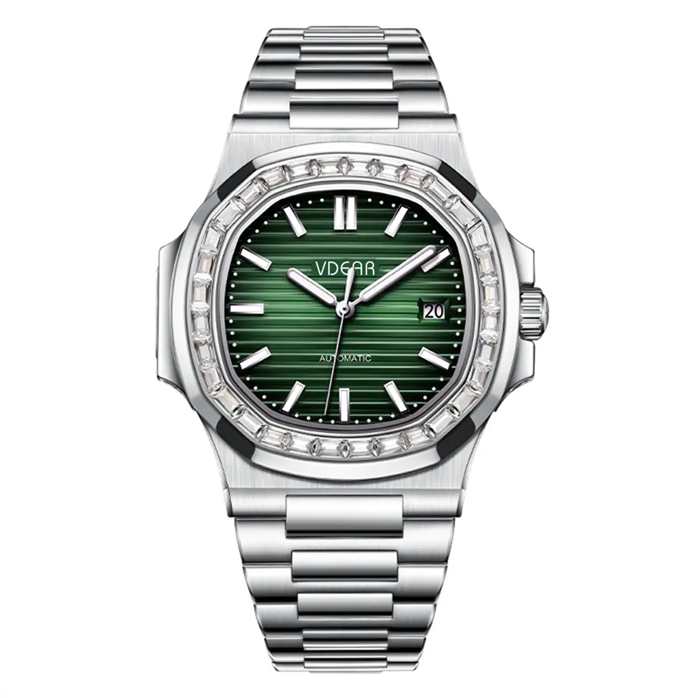Neuer Trend Herren leuchtendes Datum Geschäft wasserdichter Kalender luxuriöse mechanische Uhren individuelles Logo Uhr automatische Uhr Uomo
