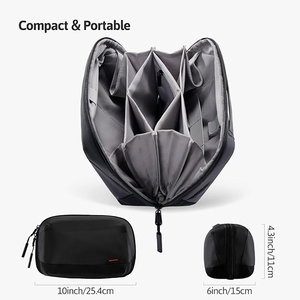 Electronic Accessories Bag,Electronics Organizer Travel Cable Organizer Three-Layer for iPad Mini,Kindle,Hard <b>Drives</b>,Cables - Product Image 2