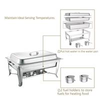 Grosir 9L bahan bakar panas baja nirkarat peralatan katering komersial piring terbuka untuk sup