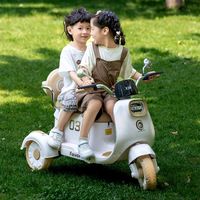 Promo Panas Skuter Listrik Anak 3 Roda dengan Kontrol Orang Tua dan Pegangan Pengaman Sepeda Motor Listrik Anak 2 Kursi Mainan Tunggang