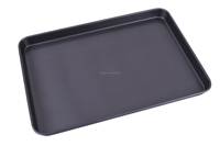 Lot de 3 plaques à pâtisserie rectangulaires antiadhésives en acier au carbone de 0,8 mm, résistantes au four, pour cuisine domestique - Vente en gros usine