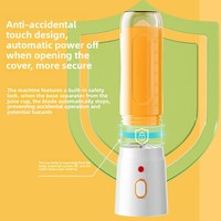 Mixeur portable en acier inoxydable, rechargeable par USB, alimenté par batterie, mini-blender pour smoothies et milkshakes, machine à mélanger les fruits