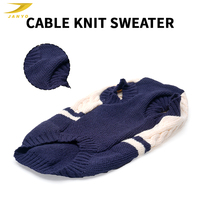 Pull pour chien à col roulé personnalisé en usine, motif color block rayé, vêtements tricotés pour animaux, tenue d'hiver douce et chaude pour chien, idéal pour le quotidien
