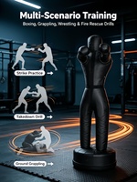Mannequin de combat debout, mannequin de boxe, mannequin d'entraînement MMA pour la boxe, le judo et la pratique des arts martiaux, la lutte contre les incendies et les secours