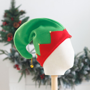 Noël <span class=keywords><strong>elfe</strong></span> chapeau cloche rouge vert chapeau noël cloches vacances fête chapeaux chapeau fête décorations drôle Cosplay accessoires - Product Image 2