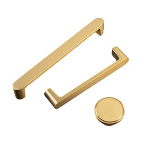Gold Full Copper Cabinet <strong>Door</strong> Wardrobe Drawer Handle Luxury Copper Art Design with Solid Brass Handle for Bathrooms - Product Image 5