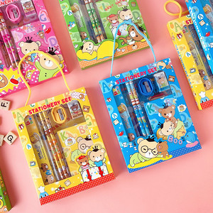 Ensemble de papeterie 6 pièces pour l'école primaire, cadeau d'anniversaire idéal, comprenant crayon, règle, taille-crayon - Product Image 5