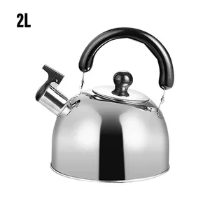 201 Stainless Steel Boiling Kettle 2L/3L/4L High-capacity Tea Pot Flat Bottom Water Kettle Coffee Pot