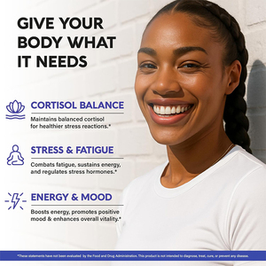 Complément de Cortisol pour Femmes, Basilic Sacré, Ashwagandha, Rhodiola, <span class=keywords><strong>L</strong></span>-Théanine, Soutien de <span class=keywords><strong>l</strong></span>'Humeur, de la Concentration et du Sommeil, 60 Capsules - Product Image 2