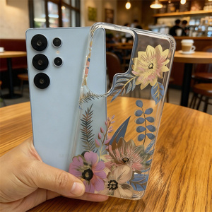 <span class=keywords><strong>Cover</strong></span> per Telefono in Acrilico Trasparente con Stampa Elettroplaccata IMD Personalizzata con Motivo Floreale per <span class=keywords><strong>Samsung</strong></span> S26 S25 Ultra S24 Plus S23 S22 S23FE - Product Image 3