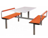 Offre Spéciale : Ensemble Table et Chaises Contemporain en Acier et Bois pour Restaurants, Cafés, Cantine, Hôtels et Écoles – Mobilier de Salle à Manger