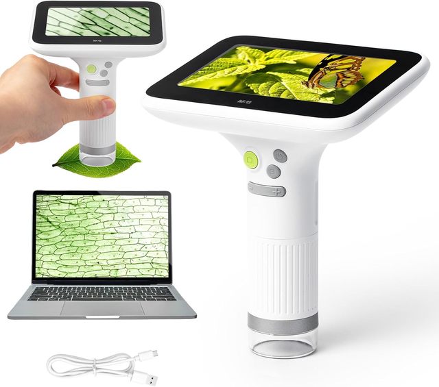 2026 New Arrival Type-C Built-in Display Compact Design Photo Video Recording Science Lab Experiment for Kids Microscope