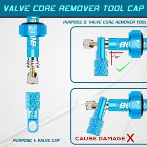 Adaptateur de <span class=keywords><strong>valve</strong></span> BUCKLOS F/V vers A/V en alliage d'aluminium, convertisseur de valves <span class=keywords><strong>Presta</strong></span> vers valves Schrader, capuchon de <span class=keywords><strong>valve</strong></span> de pneu de vélo durable - Product Image 5