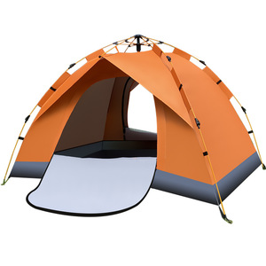 Tente de camping automatique monocouche pour l'extérieur, idéale pour les sorties familiales printanières, à ouverture rapide, protection solaire avec tissu en maille Oxford - Product Image 1