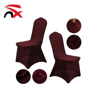 Housse de chaise extensible blanche en gros 140g Spandex Housse de siège universelle élastique pour mariage, banquet, hôtel, couverture complète pour chaise