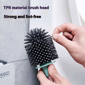 חדר אמבטיה הר הבית pp tp רך tpr מברשת סט פלסטיק ארוך ידית סיליקון קערת ניקוי שירותים מברשת - Product Image 5