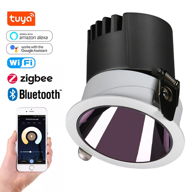 ERDU 20w Led Work Light Spotlight Light Bar Anti Glare Zigbee Smart Tuya App Dimmable Smart Home Light