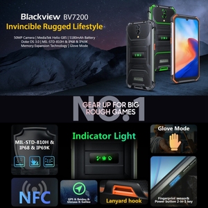 Blackview <span class=keywords><strong>BV7200</strong></span> Téléphone robuste original 6 Go + 128 Go Version mondiale Téléphone portable étanche Android 12 Smartphone à double caméra arrière - Product Image 2