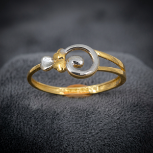 Anillo Radiante de Oro Amarillo de 22K para Mujer con Acabado Pulido de Alto Brillo para Ceremonias de Compromiso, Atuendos de Novia y Looks Festivos - Product Image 3