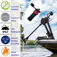 Ensemble de prises pour moteur de pêche à la traîne à 2 broches, 50A, 12V/24V/36V/48V, connecteur rapide étanche IP67 pour bateau marin, pour câble 6/8 AWG