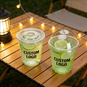 Vasos Desechables de Plástico Transparente en Forma de U de 14 oz, 20 oz y 30 oz con Tapas para Jugos, Personalizables - Product Image 4