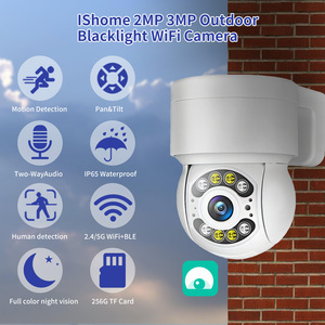 Caméra <span class=keywords><strong>de</strong></span> <span class=keywords><strong>surveillance</strong></span> réseau PTZ Wi-Fi Smartrol Source Factory 3MP pour la sécurité domestique, compatible avec l'application Ishome - Product Image 3