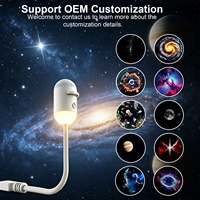 Proyector de Estrellas Inteligente, Lámpara Nocturna USB con Nebulosa de Galaxia, Luz de Proyección LED 2 en 1, Decoración para Dormitorio, Personalizable OEM