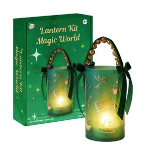 Kit de lampe à assembler soi-même, jouet artisanal, décorez votre propre lampe, thème magique, lampe de nuit LED portable pour fille et garçon avec base en bois - Product Image 1