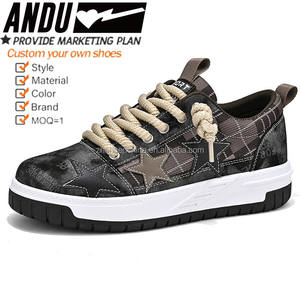 Chaussures de marche décontractées pour hommes Logo personnalisé <span class=keywords><strong>Marque</strong></span> Basses Rétro Baskets décontractées en cuir véritable pour hommes Chaussures de skateboard de marche - Product Image 6