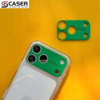 Cadre d'objectif amovible multicolore pour iPhone 17 Pro Max – Protection d'objectif remplaçable DIY – Autocollant décoratif pour caméra de téléphone