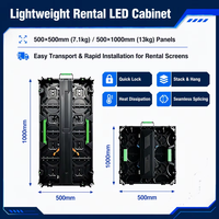 Écran LED de location à taux de rafraîchissement élevé 500x500mm, mur vidéo modulaire avec HDR 8K pour mariages, banquets et événements en direct