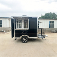Mini remorque alimentaire entièrement équipée avec équipement de cuisine certifiée CE pour la plage, fabriquée en Chine