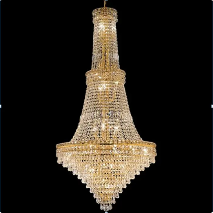 Exquisite Indian Hotel Items Wedding Simple egyptian gold plated Chandelier ceiling lamp Crystal Lights